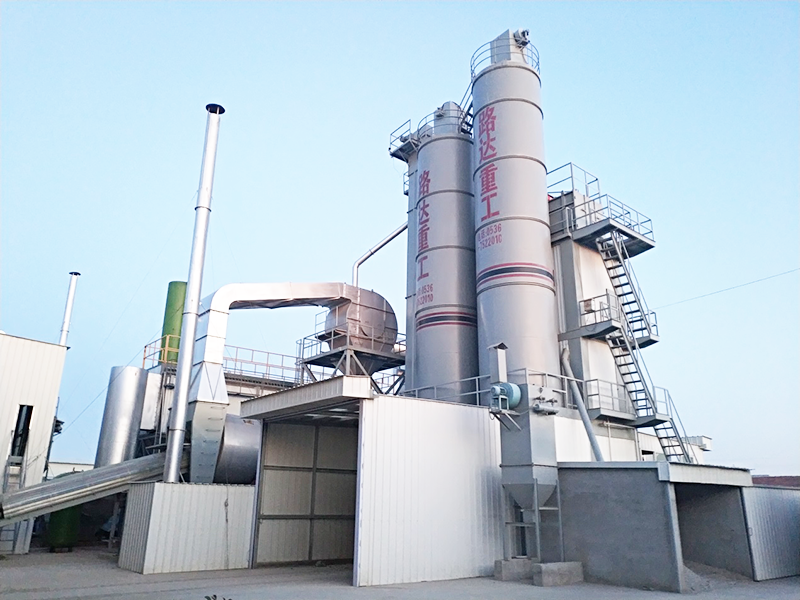 二、2017年10月山東濰坊工地qlb3000型瀝青攪拌站2